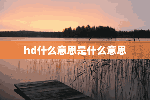 hd什么意思是什么意思